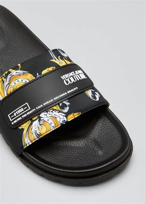 Versace Jeans Couture Men's Designer Slides & Sandals